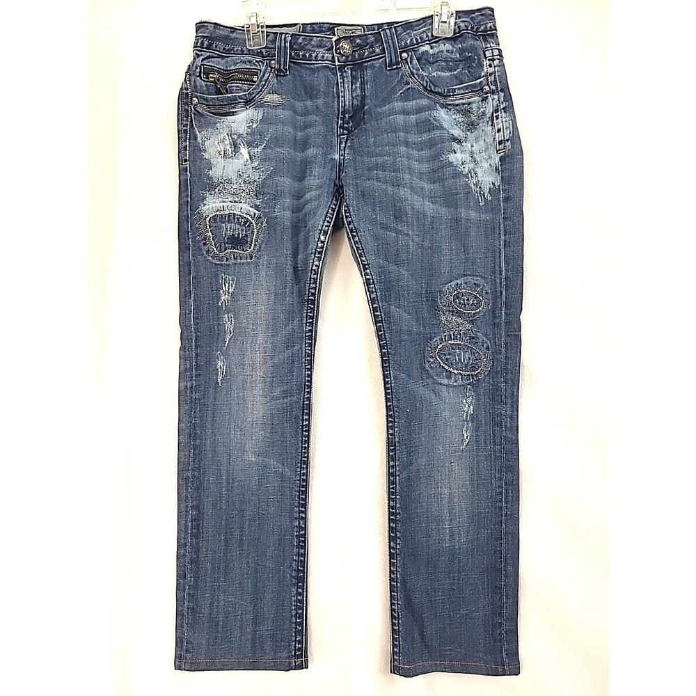 Berock For Express‎ Jeans Sz 10 Dk Wash Low Rise Skinny